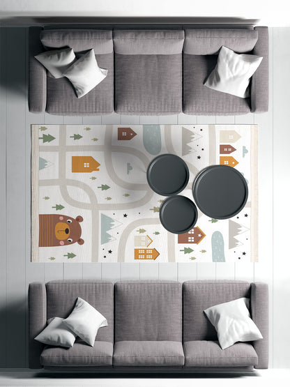 CK-10163A – Makinede yıkanabilir, Kaymaz taban, Dijital baskı halı