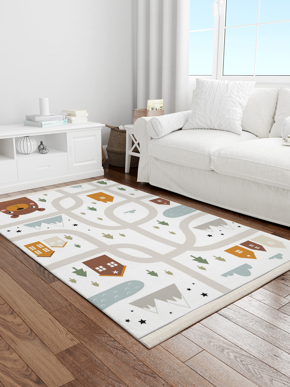 CK-10163A – Makinede yıkanabilir, Kaymaz taban, Dijital baskı halı