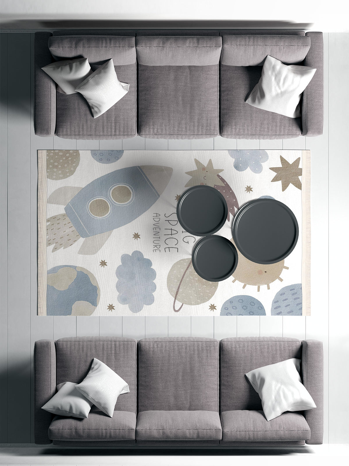 CK-10192A – Makinede yıkanabilir, Kaymaz taban, Dijital baskı halı