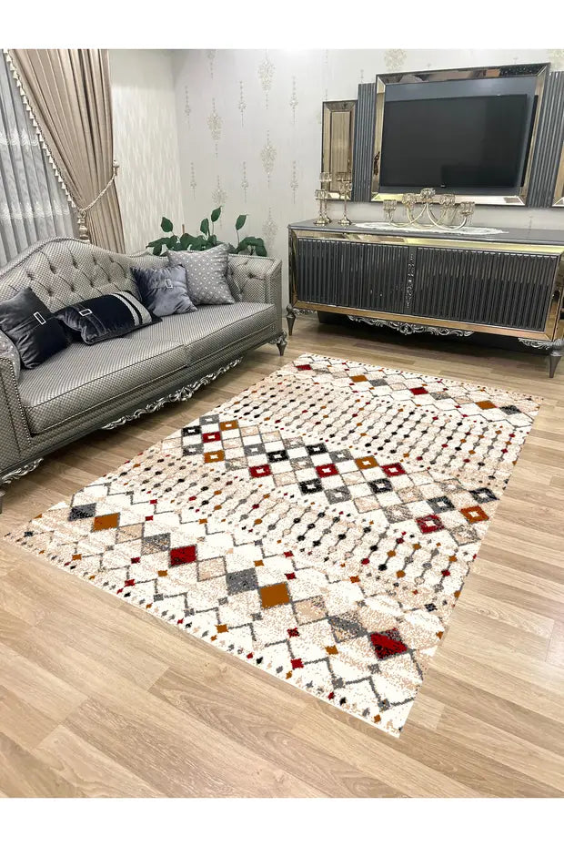 KEÇE-1144 – Makinede yıkanabilir, Kaymaz taban, Dijital baskı halı