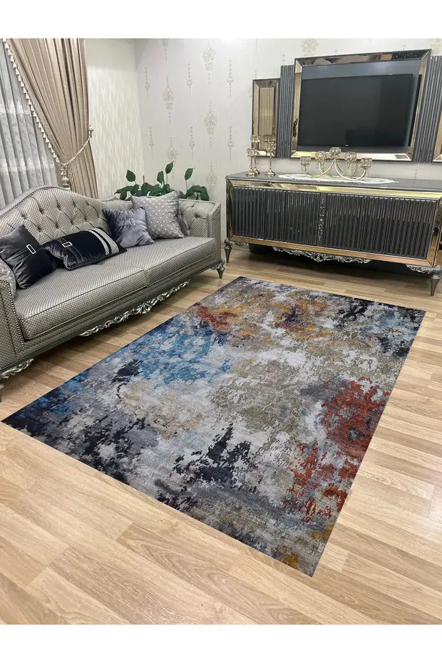 KEÇE-1236 – Makinede yıkanabilir, Kaymaz taban, Dijital baskı halı