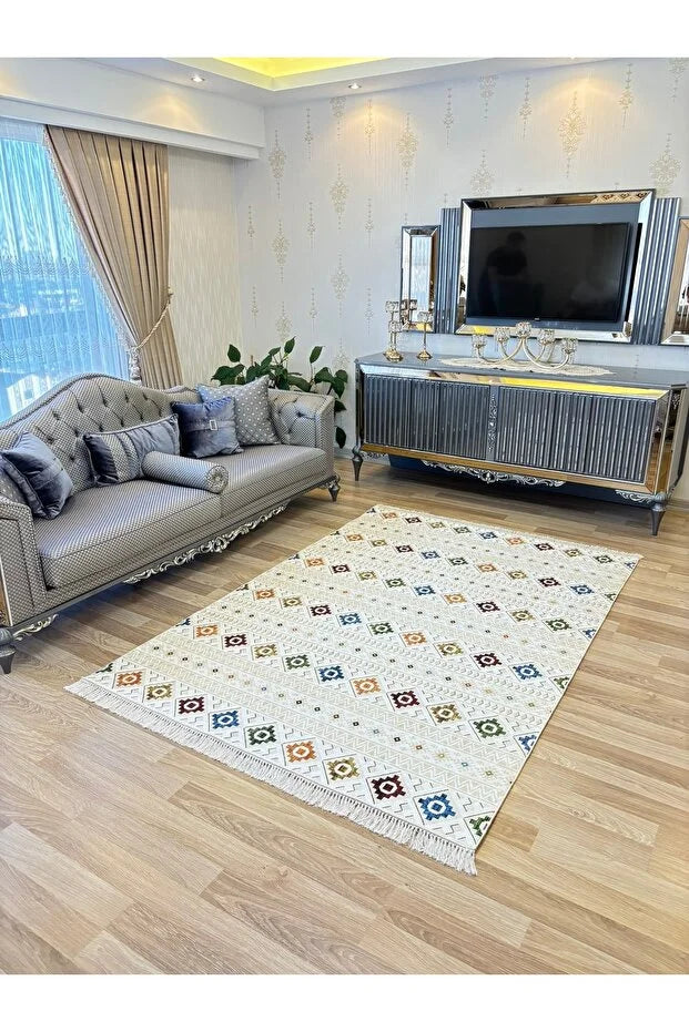 KEÇE-1241 – Makinede yıkanabilir, Kaymaz taban, Dijital baskı halı