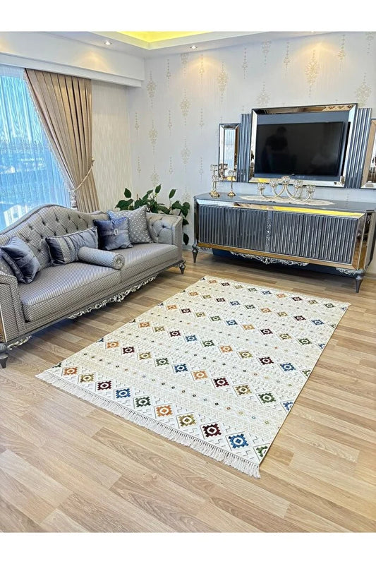 KEÇE-1241 – Makinede yıkanabilir, Kaymaz taban, Dijital baskı halı