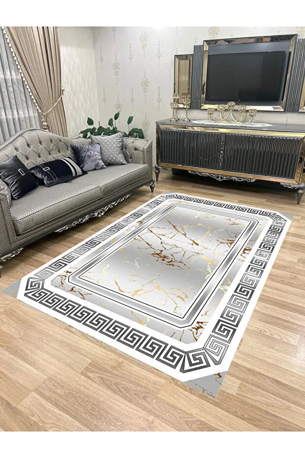 KEÇE-1334 – Makinede yıkanabilir, Kaymaz taban, Dijital baskı halı