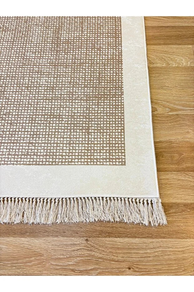 KEÇE-evavizonkenarbeyaz1 – Makinede yıkanabilir, Kaymaz taban, Dijital baskı halı