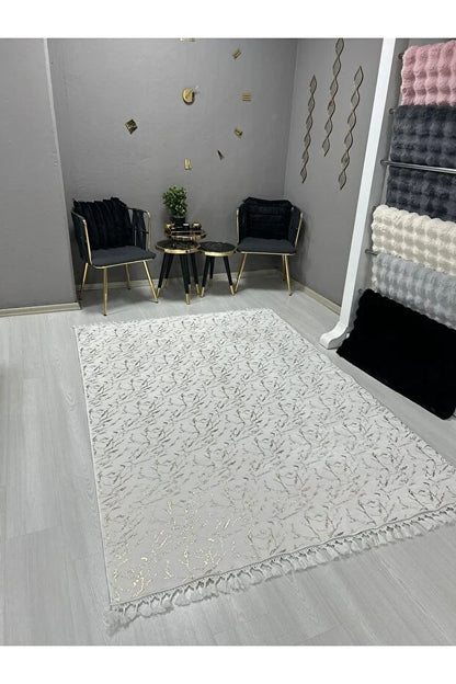 TR2023-BEYAZGOLDSİM – Makinede yıkanabilir, Kaymaz taban, Dijital baskı halı